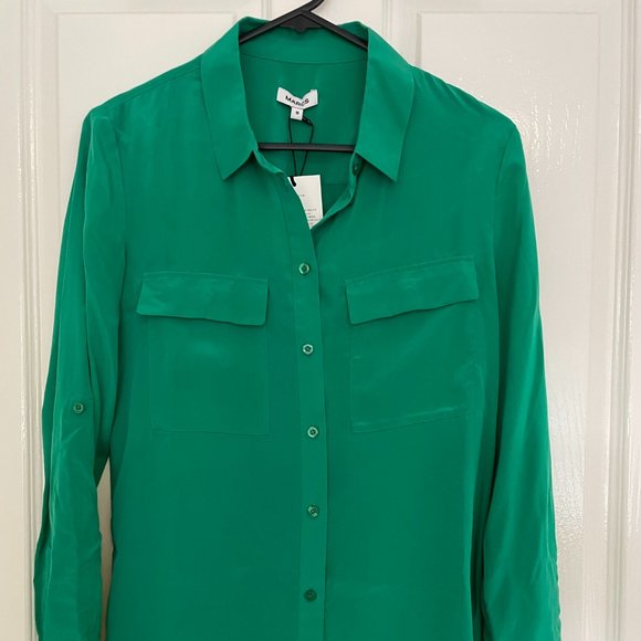 Green silk shirt - Picture 2 of 7